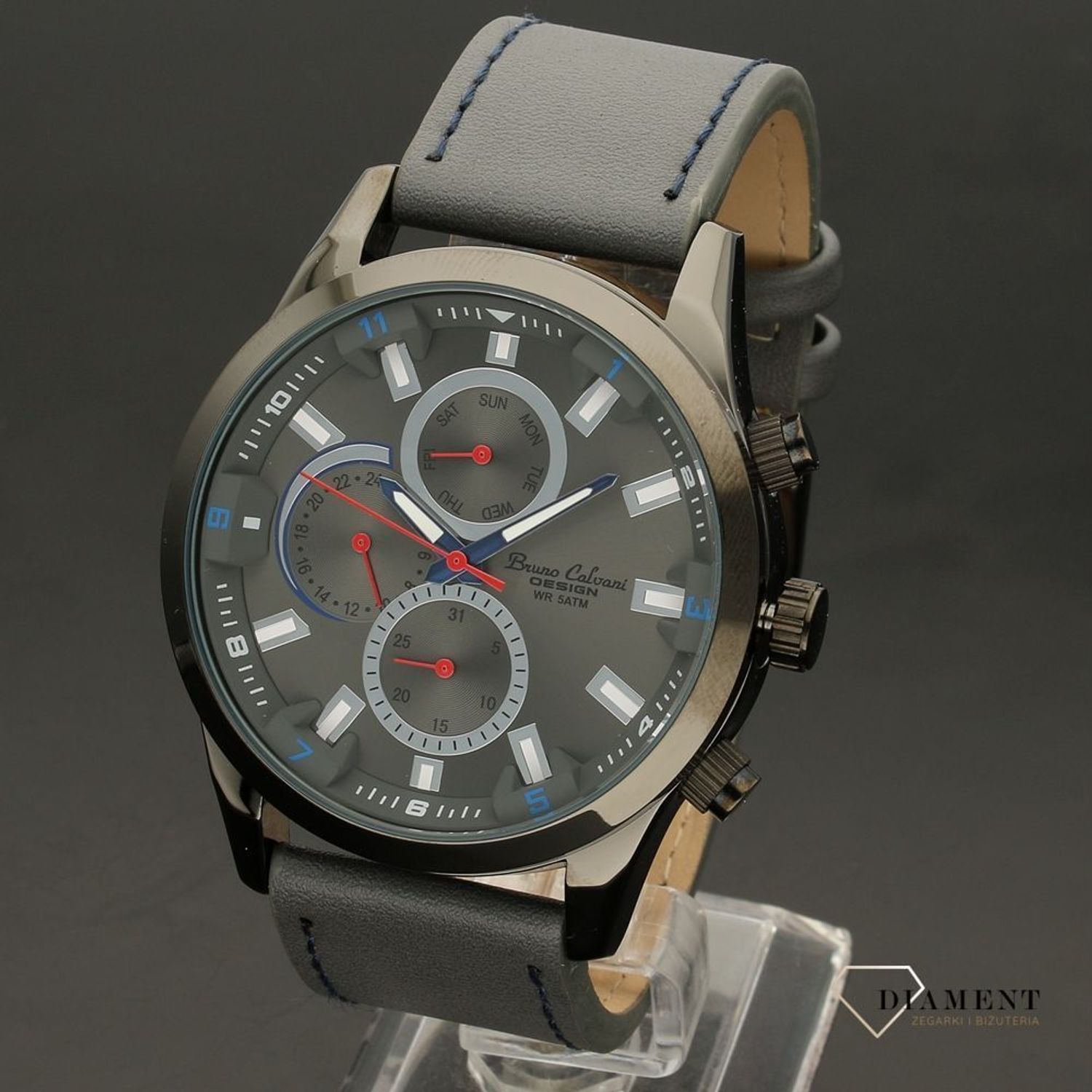 Zegarek męski Bruno Calvani BC992 pasek szary (6).jpg